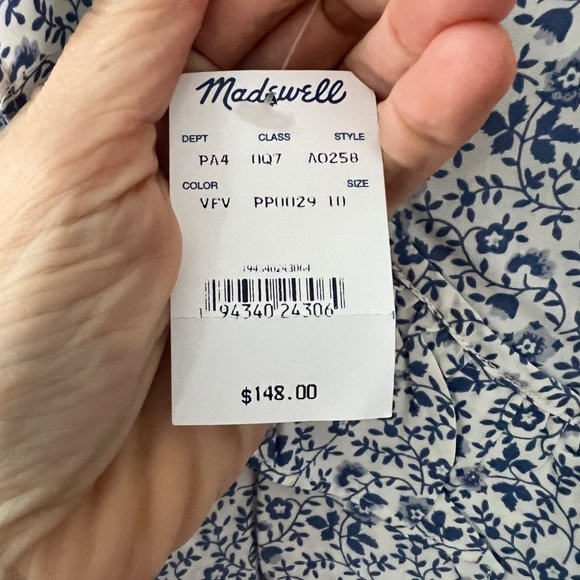 Madewell Wrap Maxi Dress in Americana Floral 10 NWT - Picture 9 of 9